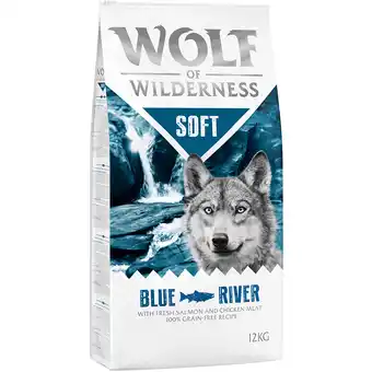 Zooplus 12kg soft blue river zalm wolf of wilderness hondenvoer aanbieding