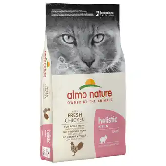 Zooplus 11 kg + 1 kg gratis! 12 kg almo nature holistic kattenvoer - kitten kip & rijst - 12kg aanbieding