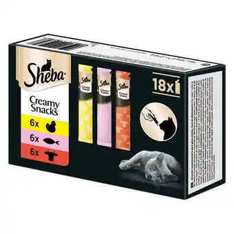 Zooplus 25% korting! sheba snacks - creamy snacks multipak (18 x 12 g) aanbieding