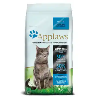 Zooplus Voordeelpakket applaws 2 x 6 kg / 7,5 kg kattenvoer - zeevis met zalm aanbieding