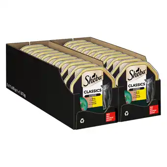 Zooplus 44x85g kuipjes in paté eend en kip sheba kattenvoer aanbieding