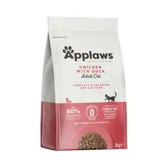 Zooplus 2kg kip & eend applaws kattenvoer aanbieding
