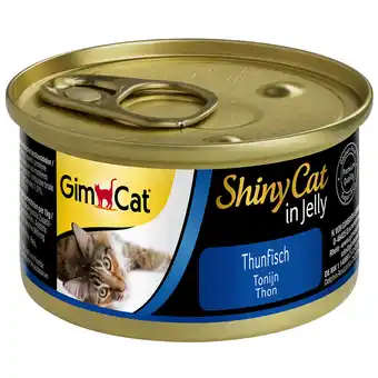 Zooplus 24x70g shinycat jelly tonijn gimcat kattenvoer aanbieding