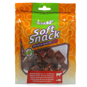 Zooplus 15% korting! braaaf hondensnacks - biefstuk blokjes (85 g) aanbieding