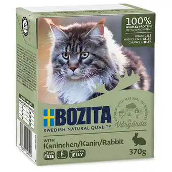 Zooplus 6x370g stukjes in gelei met konijn bozita kattenvoer aanbieding