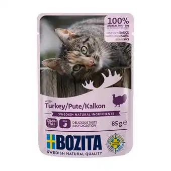 Zooplus 24x85g stukjes in saus pouch kalkoen bozita kattenvoer aanbieding