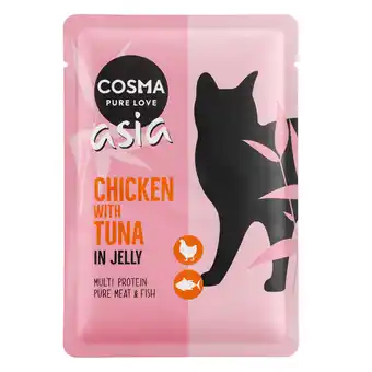 Zooplus 24x100g maaltijdzakjes kip & tonijn cosma asia kattenvoer aanbieding