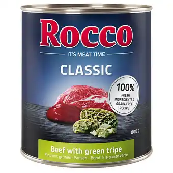 Zooplus Extra voordelig! 24 x 800 g rocco natvoer - rund met groene pens aanbieding