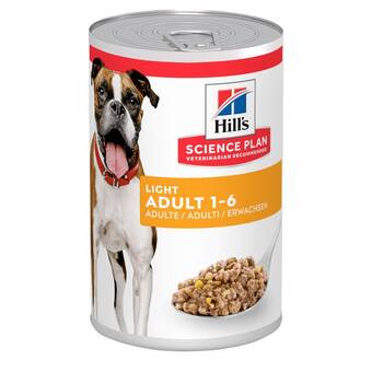 Zooplus Hill's science plan 1-6 adult en light adult - 12 x 370 g adult light aanbieding