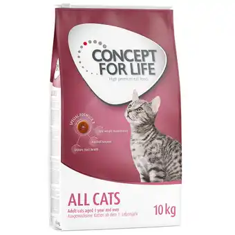 Zooplus 10kg all cats concept for life kattenvoer aanbieding