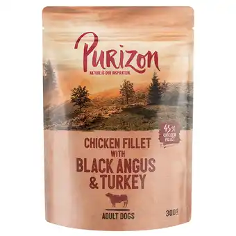 Zooplus Voordeelpakket purizon adult 24 x 300 g - black angus met kalkoen aanbieding