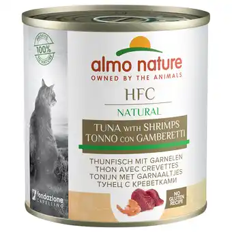 Zooplus 6x280g tonijn/garnalen hfc almo nature kattenvoer aanbieding