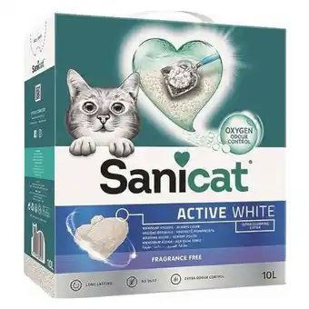 Zooplus 10 l sanicat active white kattenbakvulling aanbieding