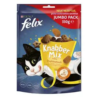 Zooplus 2x330g knabbel mix 3 kazen felix kattensnacks aanbieding