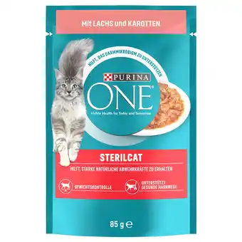 Zooplus 52x85g sterilised zalm/wortel purina one kattenvoer aanbieding
