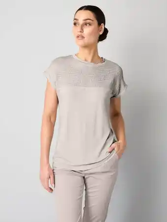 Klingel Shirt met gesmokte inzet alba moda steengrijs aanbieding