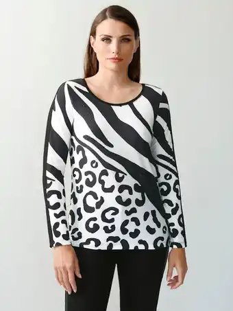 Klingel Shirt met animalprint alba moda zwart/ecru aanbieding