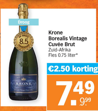 Albert Heijn Krone Borealis Vintage Çuvée Brut aanbieding