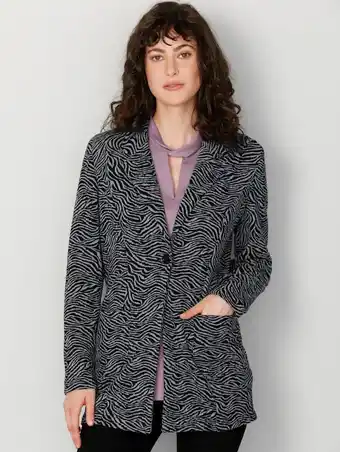 Klingel Lange blazer met zebradessin paola zwart/grijs aanbieding