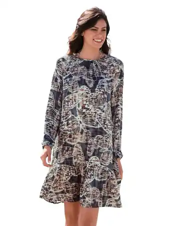 Klingel Jurk met abstracte vlinderprint amy vermont grijs/beige aanbieding