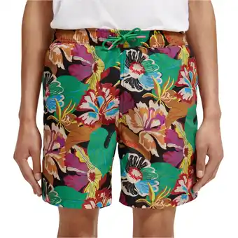 Plutosport Scotch & soda mid length printed aop zwemshort heren aanbieding