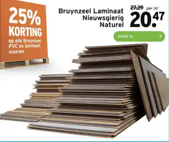 GAMMA Bruynzeel Laminaat Neiuwsgierig Naturel aanbieding