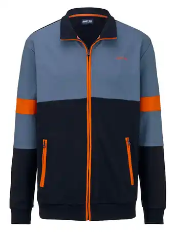 Klingel Sweatvest met contrastkleurige details john f. gee marine/rookblauw/oranje aanbieding