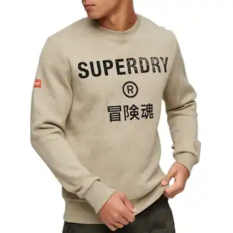 Plutosport Superdry workwear logo vintage sweater heren aanbieding