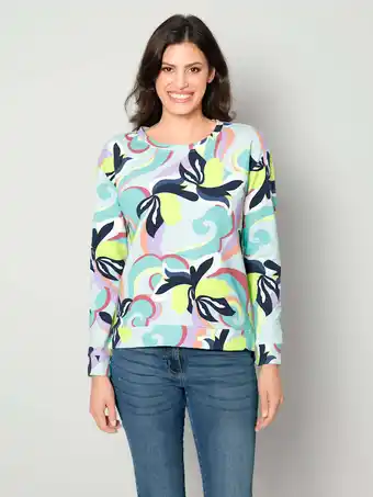 Klingel Sweatshirt met print rondom amy vermont mint/multicolor aanbieding