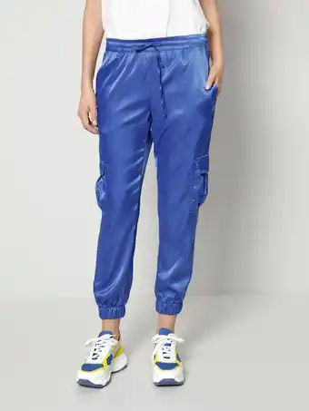 Klingel Jogpants van onderhoudsarm satijn amy vermont royal blue aanbieding