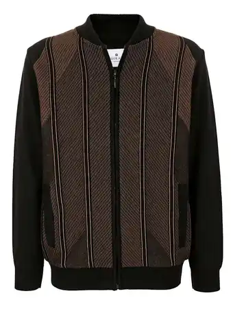 Klingel Vest met contrasterend patroon roger kent zwart/camel/bruin aanbieding