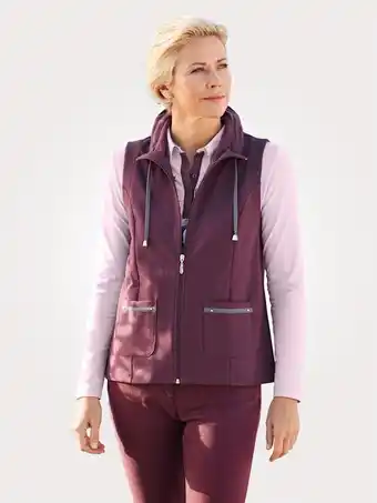 Klingel Sweatbodywarmer met sierpaspel mona aubergine aanbieding