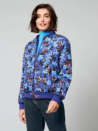 Klingel Keerbaar jasje met bloemenprint mona royal blue/bruin aanbieding