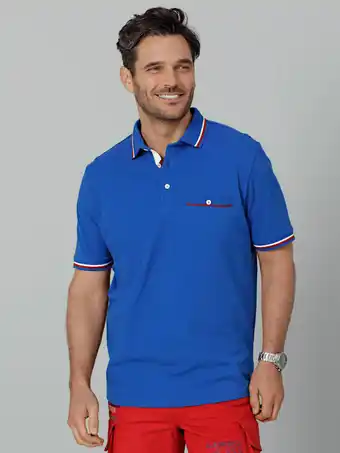 Klingel Poloshirt met contrastkleurige details babista royal blue aanbieding