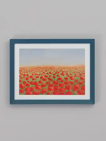 Klingel Decoratie in houten lijst klaprozen helu multicolor aanbieding