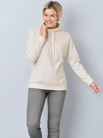 Klingel Sweatshirt met opstaande kraag dress in ecru aanbieding