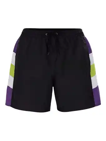 Klingel Zwemshort met contrastkleurige inzetten maritim zwart/paars aanbieding