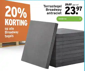 GAMMA Terrastegel Broadway antraciet aanbieding