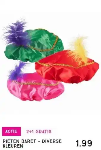 Xenos Pieten baret - diverse kleuren aanbieding