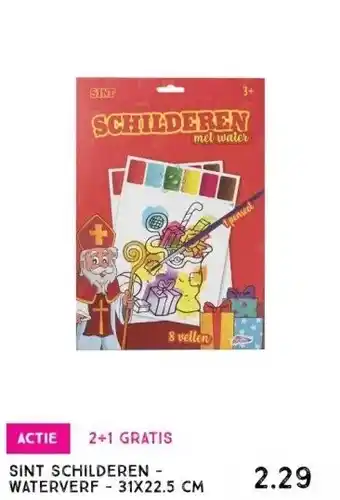 Xenos Sint schilderen - waterverf - 31x22.5 cm aanbieding