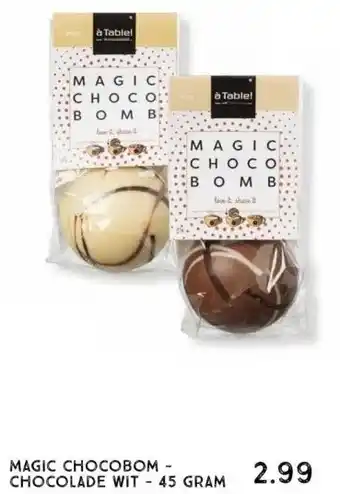 Xenos Magic chocobom - chocolade wit  - 45 gram aanbieding