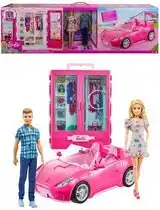 Bol.com Barbie en ken - inclusief auto en kledingkast - barbieset aanbieding
