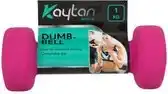 Bol.com 2x dumbell 1 kg - dumbells set 1 kg - halterset - halters - set van 2 aanbieding