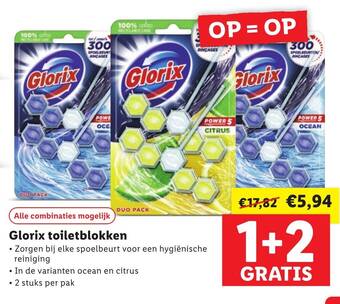 Lidl Glorix toiletblokken aanbieding