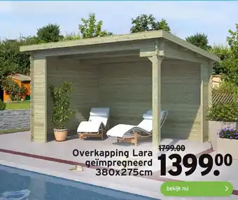 GAMMA Overkapping Lara geimpregneerd 380x275 cm aanbieding