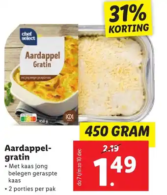 Lidl Aardappel gratin 450 GRAM aanbieding