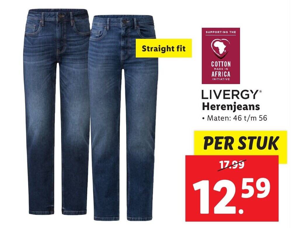 LIVERGY Herenjeans aanbieding bij Lidl