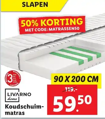 Lidl Koudschuimmatras aanbieding