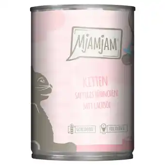 Zooplus Economy pack 24x400g mjamjam kitten sappige kip met zalmolie natte kattenvoer aanbieding