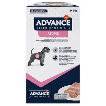 Zooplus 12 + 4 gratis! / 18 + 4 gratis! advance veterinary diet natvoer - atopic (16 x 150 g) aanbieding